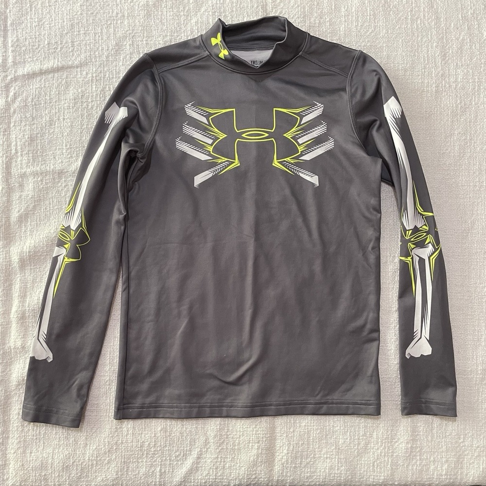 Under Armour Heat Gear‎ Fitted Compression Boys Medium Youth Long Sleeve Shirt